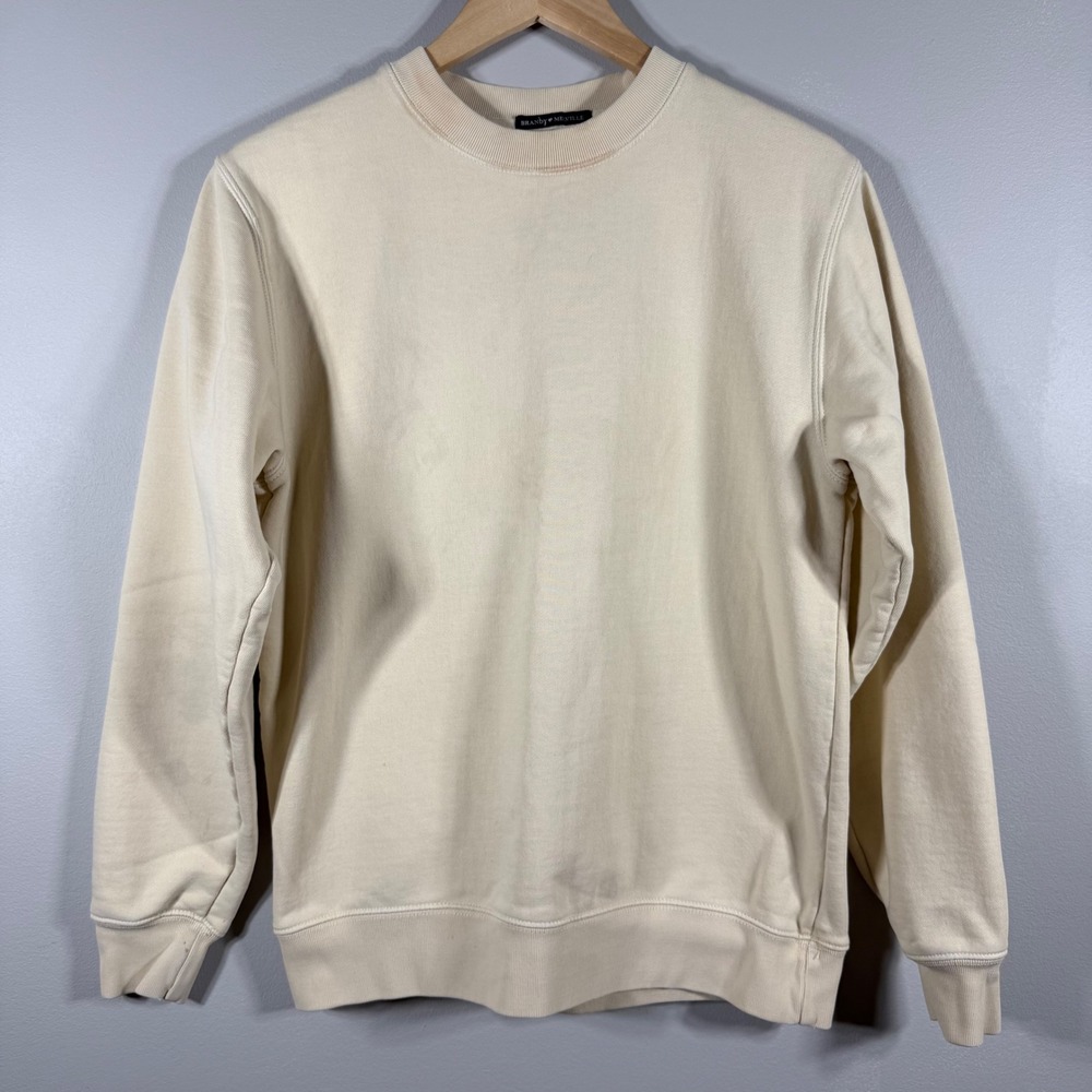 Brandy Melville Solid Crewneck Sweatshirt Cream One Size